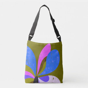 Modern Colour Block Botanical Tote Bag