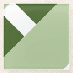 Modern Colour Block Geo 2 Glass Coaster