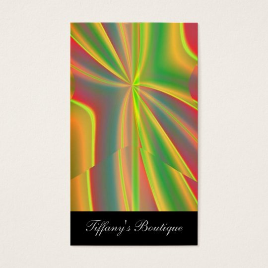Modern Colour Block metallic lemon neon green Business Card
