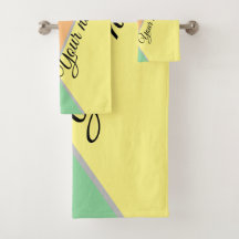 Modern Colour Block Pastel Mint & Peach Custom Nam