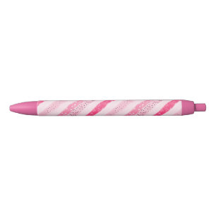 modern colour block stripes white pink brushstroke black ink pen