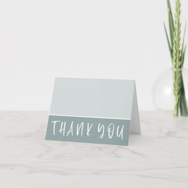 Modern Colour Block Thank You Card (Front)