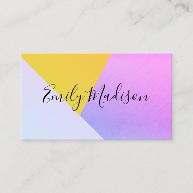 Modern / Colour Block / Vibrant Business Card (Front)