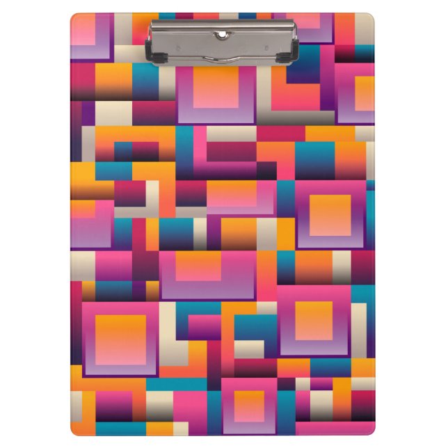 Modern Colour Blocks Clipboard (Front)