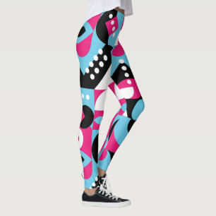Modern Colour Burst Geometric Abstract Masterpiece Leggings