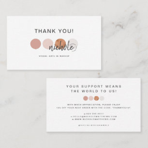 Modern Colour Palette Makeup Artist Discount Card