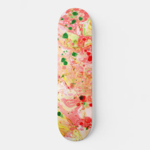 Modern Colourful Abstract Art Custom Template Skateboard
