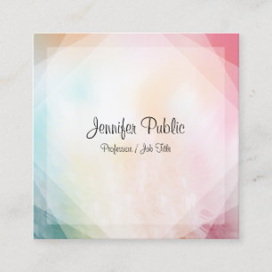 Modern Colourful Abstract Art Elegant Template Square Business Card
