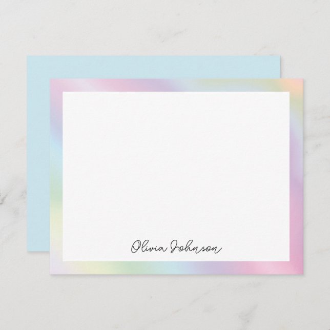 Modern Colourful Abstract Art  Flat Note Card (Front/Back)