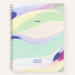 Modern Colourful Abstract Art Personalised Name Pl Notebook