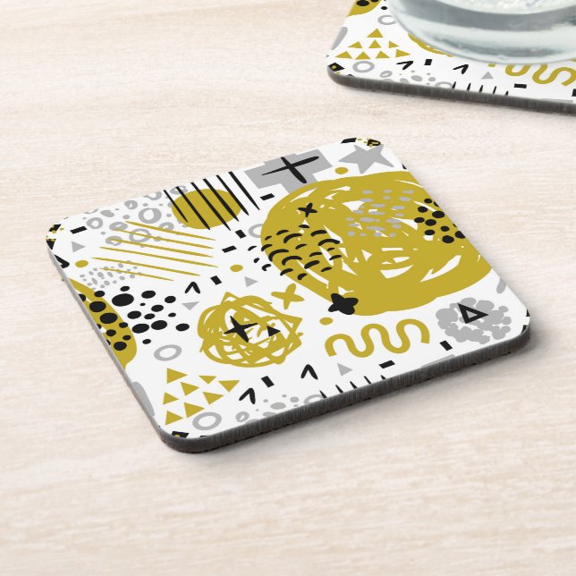 Modern Colourful Abstract Art Shapes Coaster (Left Side)