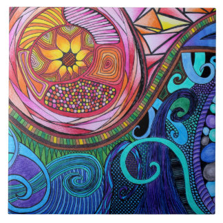 Modern Colourful Abstract Art Tile