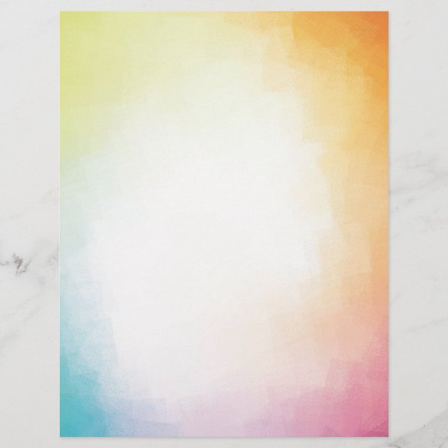 Modern Colourful Abstract Art Trendy Pink Red Blue Custom Letterhead (Front)