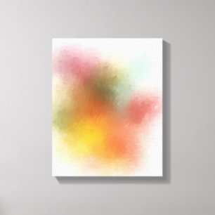 Modern Colourful Abstract Art Trendy Red Pink Blue Canvas Print