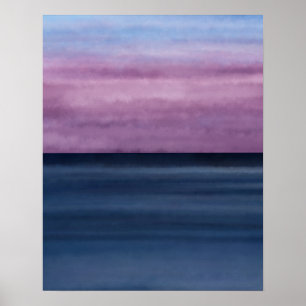 Modern Colourful Abstract Beach Sunset Poster