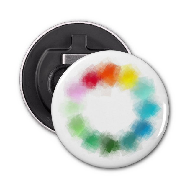 Modern Colourful Abstract Blank Template Custom Bottle Opener (Front)