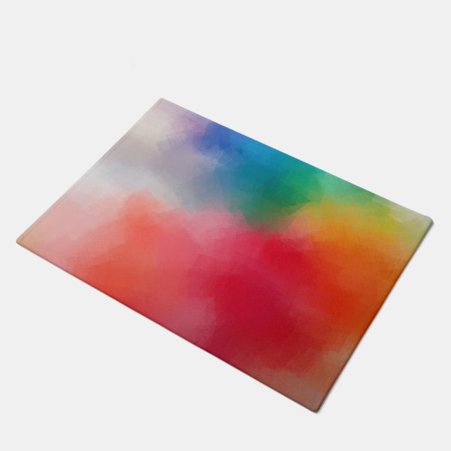Modern Colourful Abstract Blank Template Elegant Doormat (Angled)