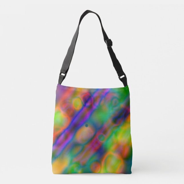 Modern colourful abstract design crossbody bag (Back)