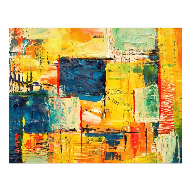 Modern Colourful Abstract Expression Photo Print (Front)