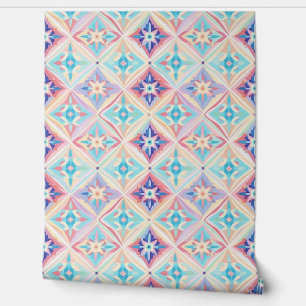 Modern colourful Abstract Geometric Print pattern Wallpaper