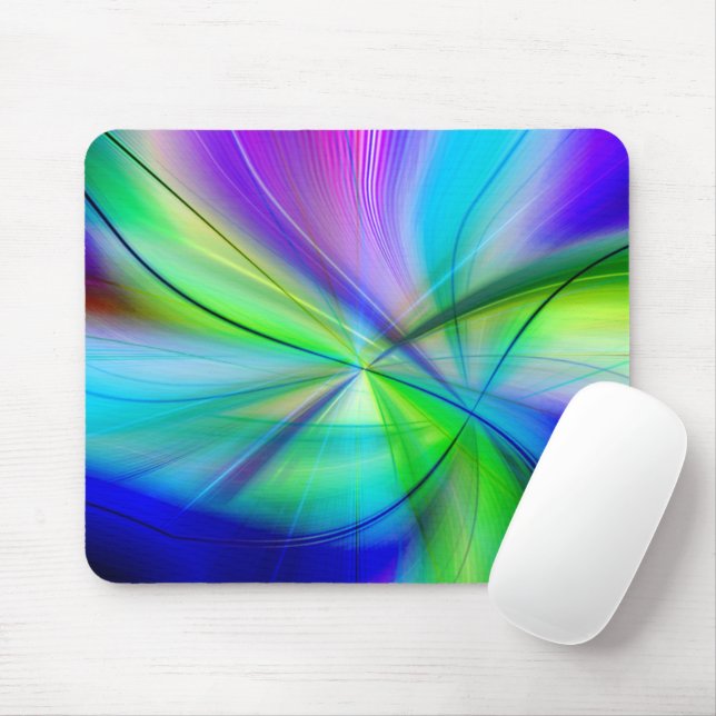 Modern Colourful Abstract Glam Pattern Mouse Mat (With Mouse)
