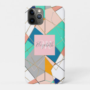 Modern Colourful Abstract Gold Geometric Strokes Case-Mate iPhone Case