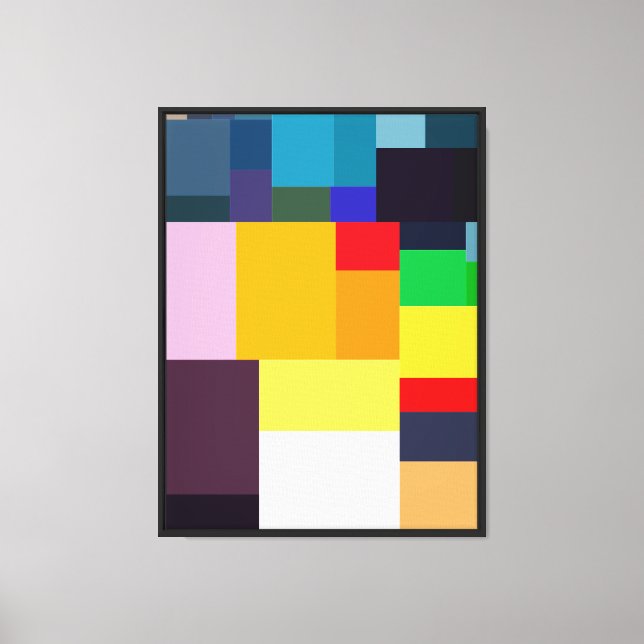 Modern Colourful Abstract Poster Canvas Print (Front)