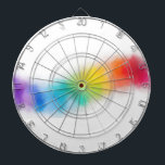 Modern Colourful Abstract Rainbow Colours Template Dartboard<br><div class="desc">Modern Colourful Abstract Rainbow Colours Pink Blue Purple Green Trendy Template Dartboard.</div>