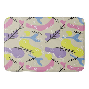 Modern Colourful Abstract Shapes Bath Mat