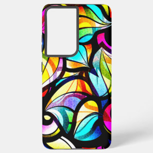 Modern Colourful Abstract Stained-Glass Design Samsung Galaxy Case