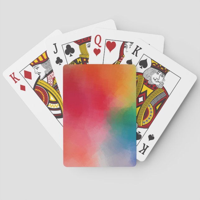 Modern Colourful Abstract Template Custom Elegant Playing Cards (Back)