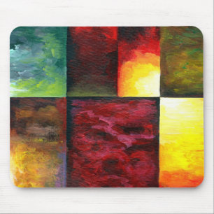 Modern Colourful Abstract Template Expressionism Mouse Mat