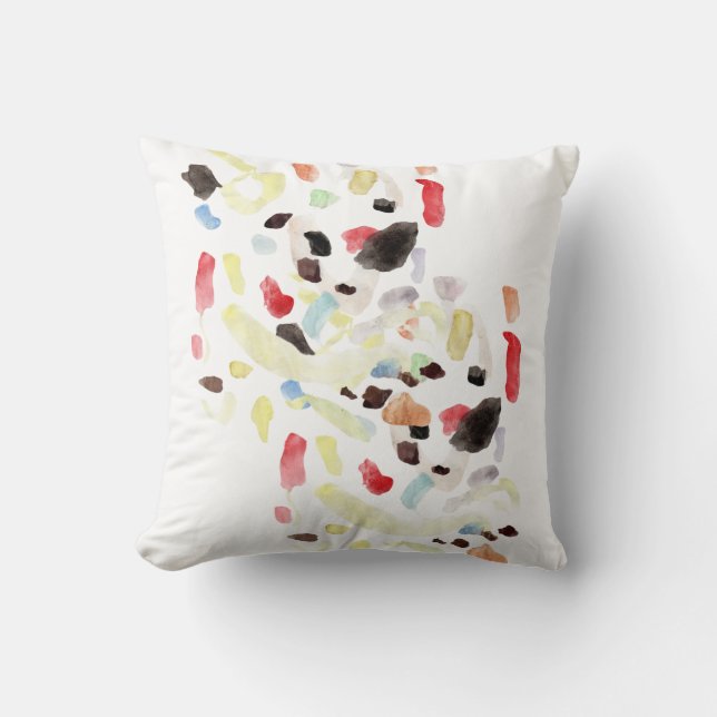 Modern Colourful Abstract Throw Pillow (Front)