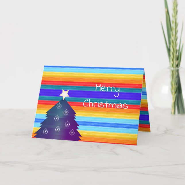 Modern Colourful And Bright Holiday Card (Front)