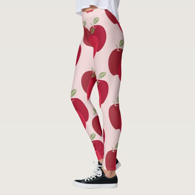 Modern Colourful Apple Pattern Legging Design (Left)