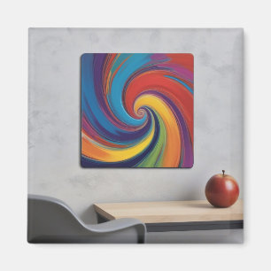 Modern Colourful Art with an Apple Table Magnet