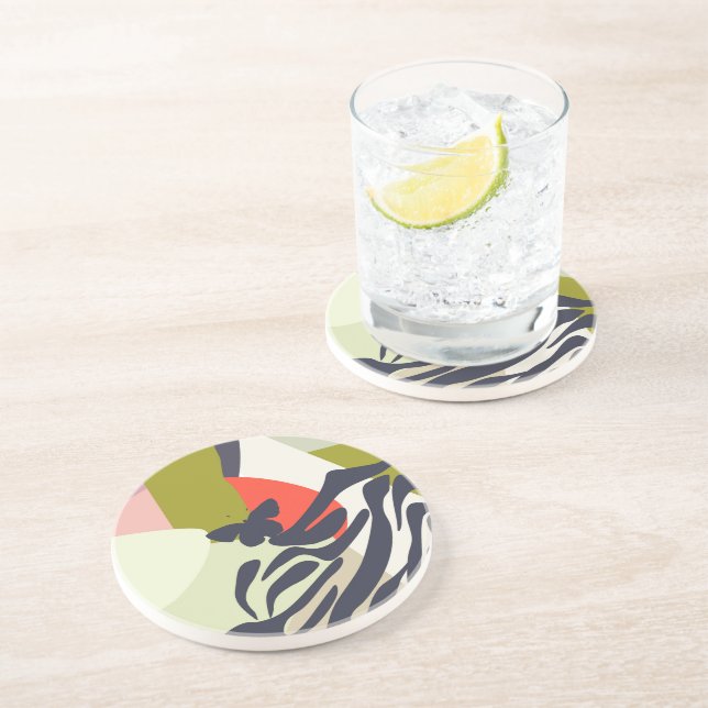 Modern Colourful Artistic Abstract Butterfly Home  Coaster (Side)