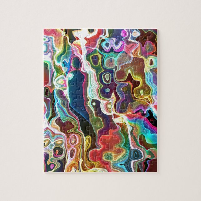 Modern Colourful Artistic Abstract Pattern Jigsaw Puzzle (Vertical)