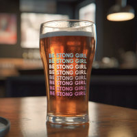 Modern Colourful Be Strong Girl Inspiration Phrase