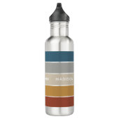Modern Colourful Beach Colorblock Personalised Nam 710 Ml Water Bottle (Right)