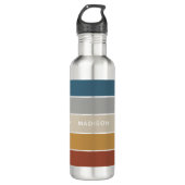Modern Colourful Beach Colorblock Personalised Nam 710 Ml Water Bottle (Front)