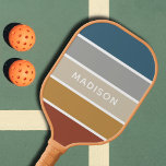 Modern Colourful Beach Colorblock Personalised Nam Pickleball Paddle<br><div class="desc">Modern Colourful Beach Colorblock Personalised Name Pickleball Paddle features a simple, colourful and modern design in a colour block pattern of shades of blue and brown with your personalised name in modern script typography. Perfect gift for Christmas, birthday, Mother's Day, best friends, sister and more. Designed by ©Evco Studio www.zazzle.com/store/evcostudio...</div>