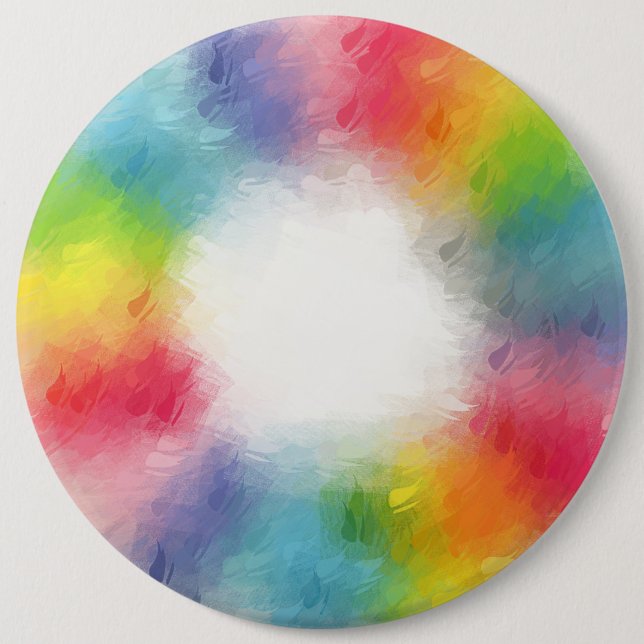 Modern Colourful Blank Add Your Text Name Template 6 Cm Round Badge (Front)