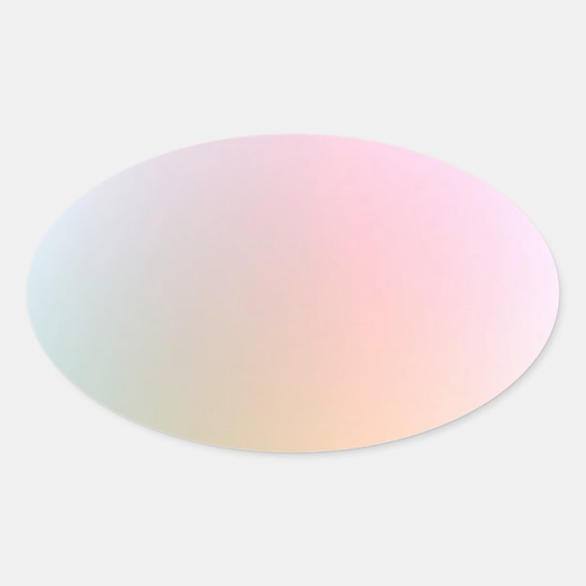 Modern Colourful Blank Template Trendy Stylish Oval Sticker (Front)