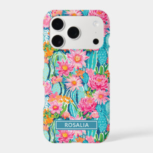 Modern Colourful Blooming Cacti Personalised