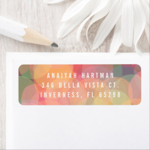 Modern Colourful Bokeh Lights Return Address
