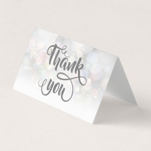 Modern Colourful   Bokeh Thank You Card