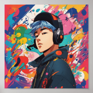 modern colourful bold art designs poster