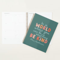 Modern colourful bold typography be kind teacher n