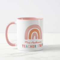 Modern colourful bold typography rainbow teacher
